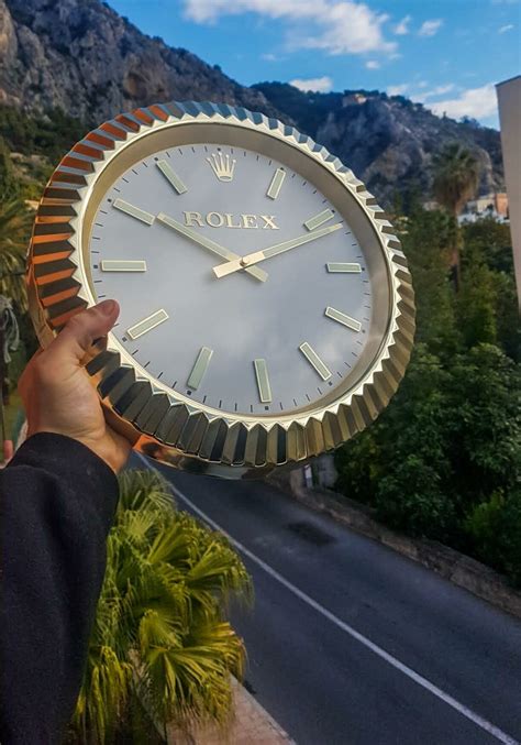 best rolex clock works|original Rolex wall clock.